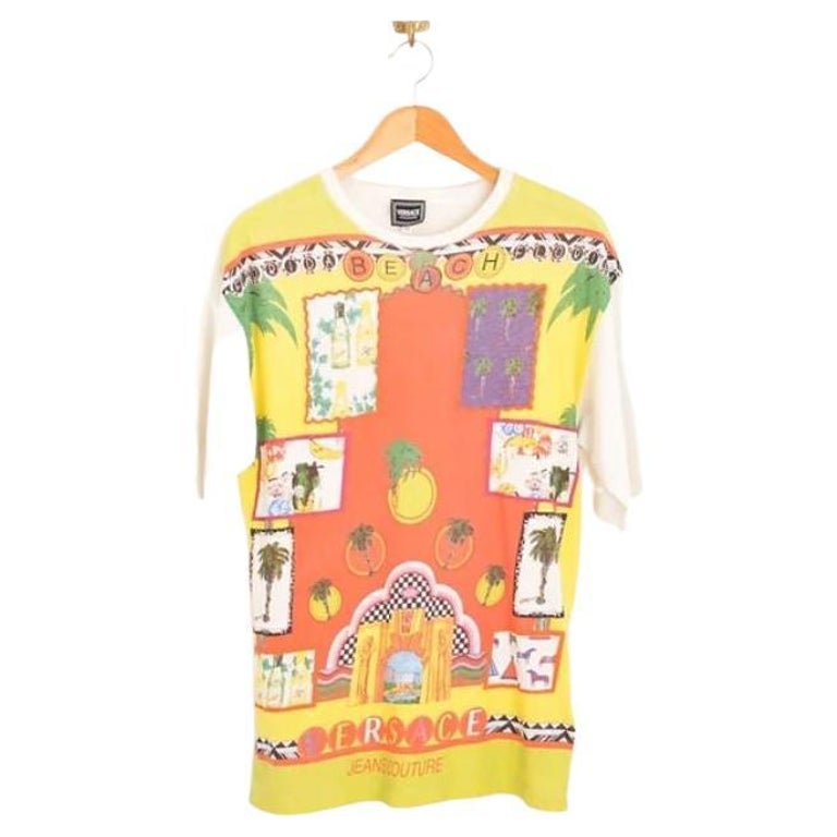 Rare 1990s Versace Couture Miami T Shirt Dress