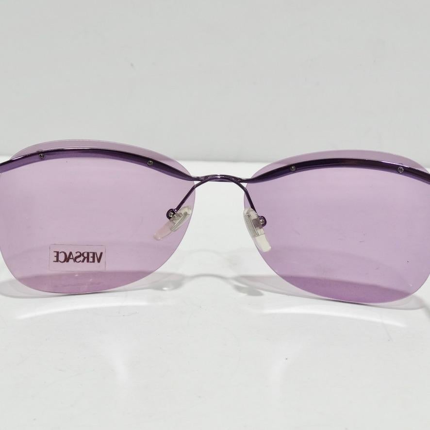 Versace 1990s Purple Sunglasses For Sale 5