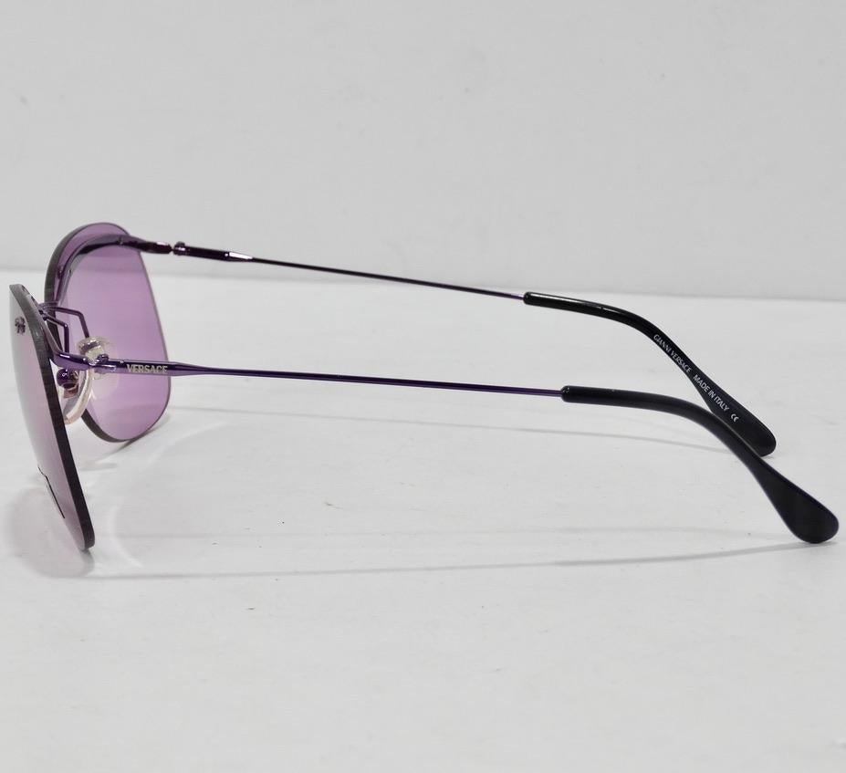 Versace 1990s Purple Sunglasses In New Condition For Sale In Scottsdale, AZ