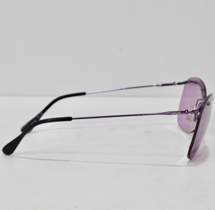 Versace 1990s Purple Sunglasses For Sale 2