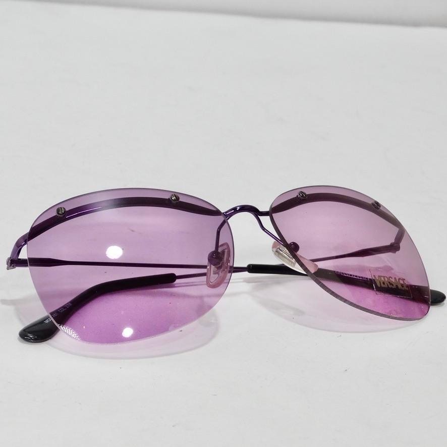 Versace 1990s Purple Sunglasses For Sale 4