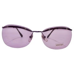 Retro Versace 1990s Purple Sunglasses