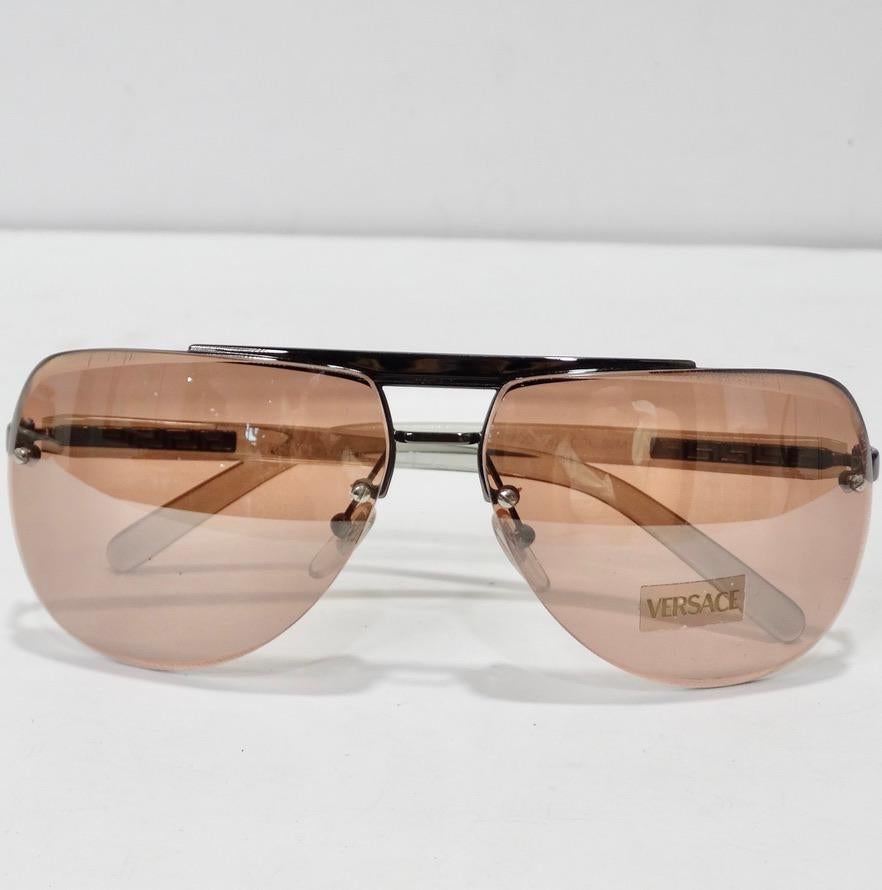Versace 1990s Silver Sunglasses For Sale 6