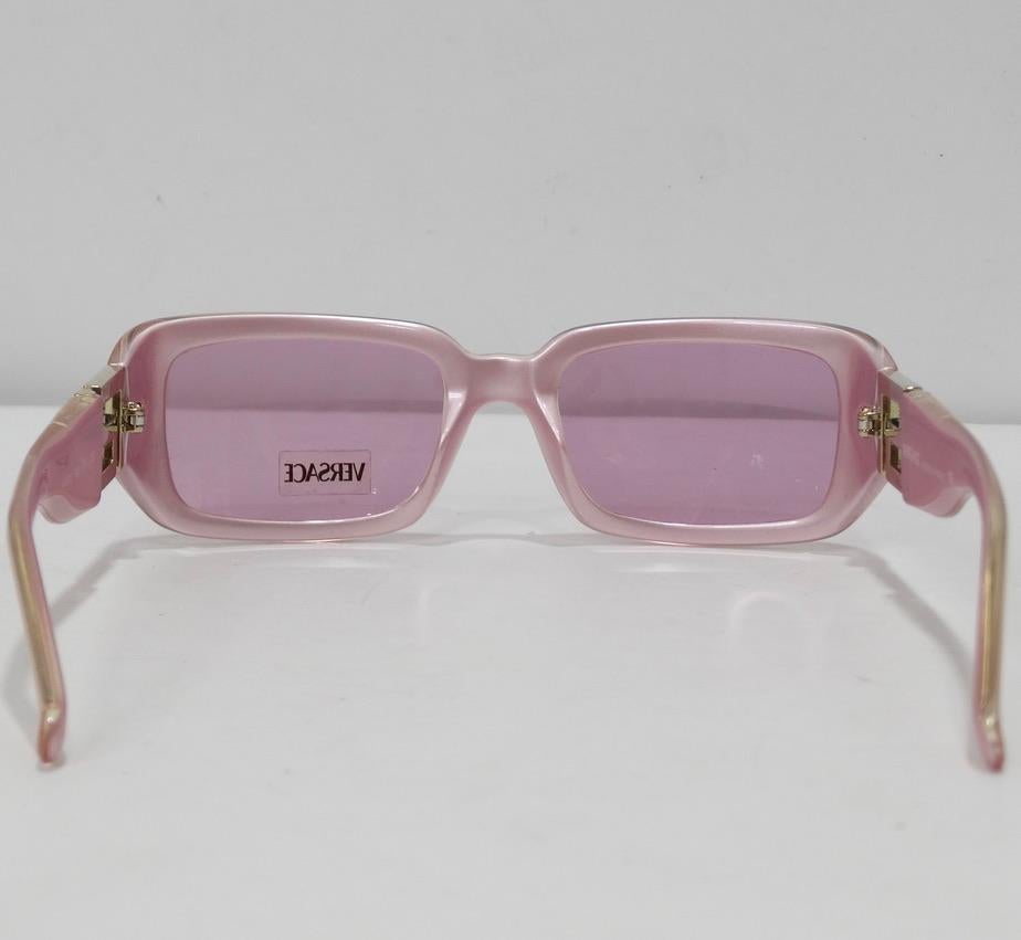 Women's or Men's Versace 1990s Sunglasses Pink For Sale