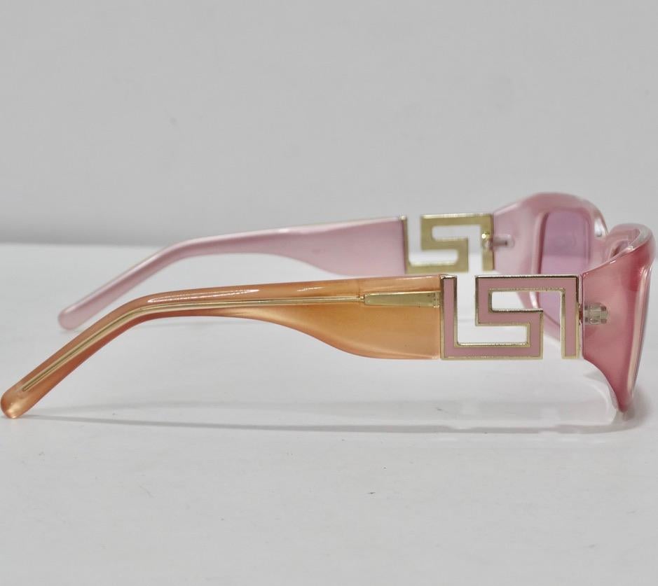 Versace 1990s Sunglasses Pink For Sale 1