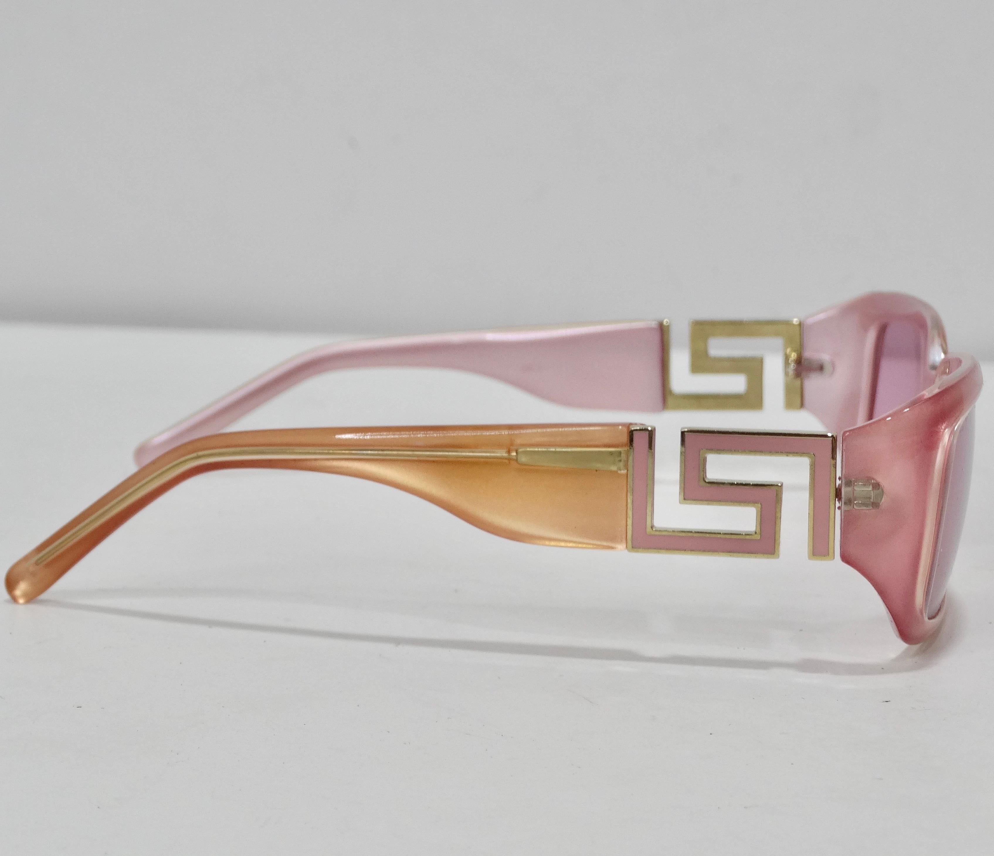 Versace 1990s Sunglasses Pink For Sale 4