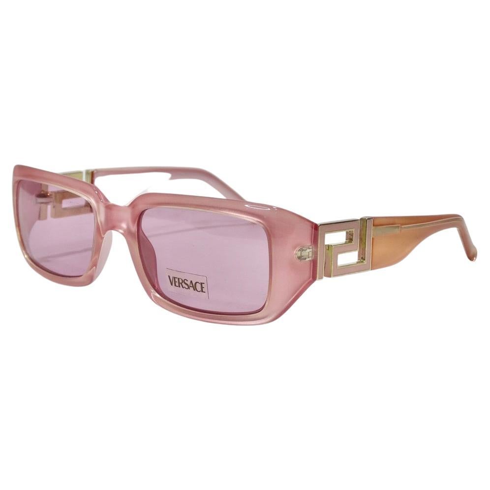 Versace 1990s Sunglasses Pink For Sale