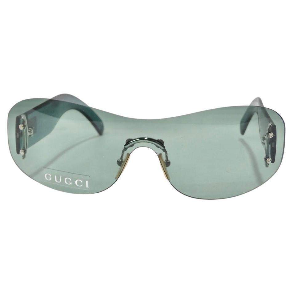 Gucci 1990er Sonnenbrille in Grüntönen im Angebot