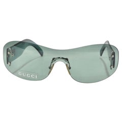 Retro Gucci 1990s Teal Sunglasses