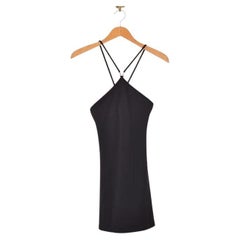 Versace 1990er Jahre Vintage Schwarzes Nylon-Minikleid aus Medusa