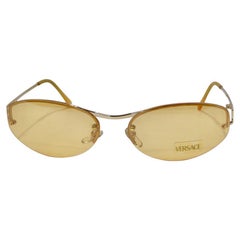 Retro Versace 1990s Yellow Sunglasses