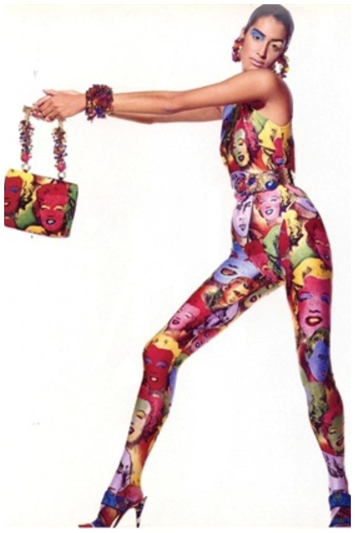 Versace 1991 Marilyn Monroe / Betty Boop Pop Art dress jacket suit For Sale 8