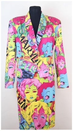 Versace 1991 Marilyn Monroe / Betty Boop Pop Art dress jacket suit
