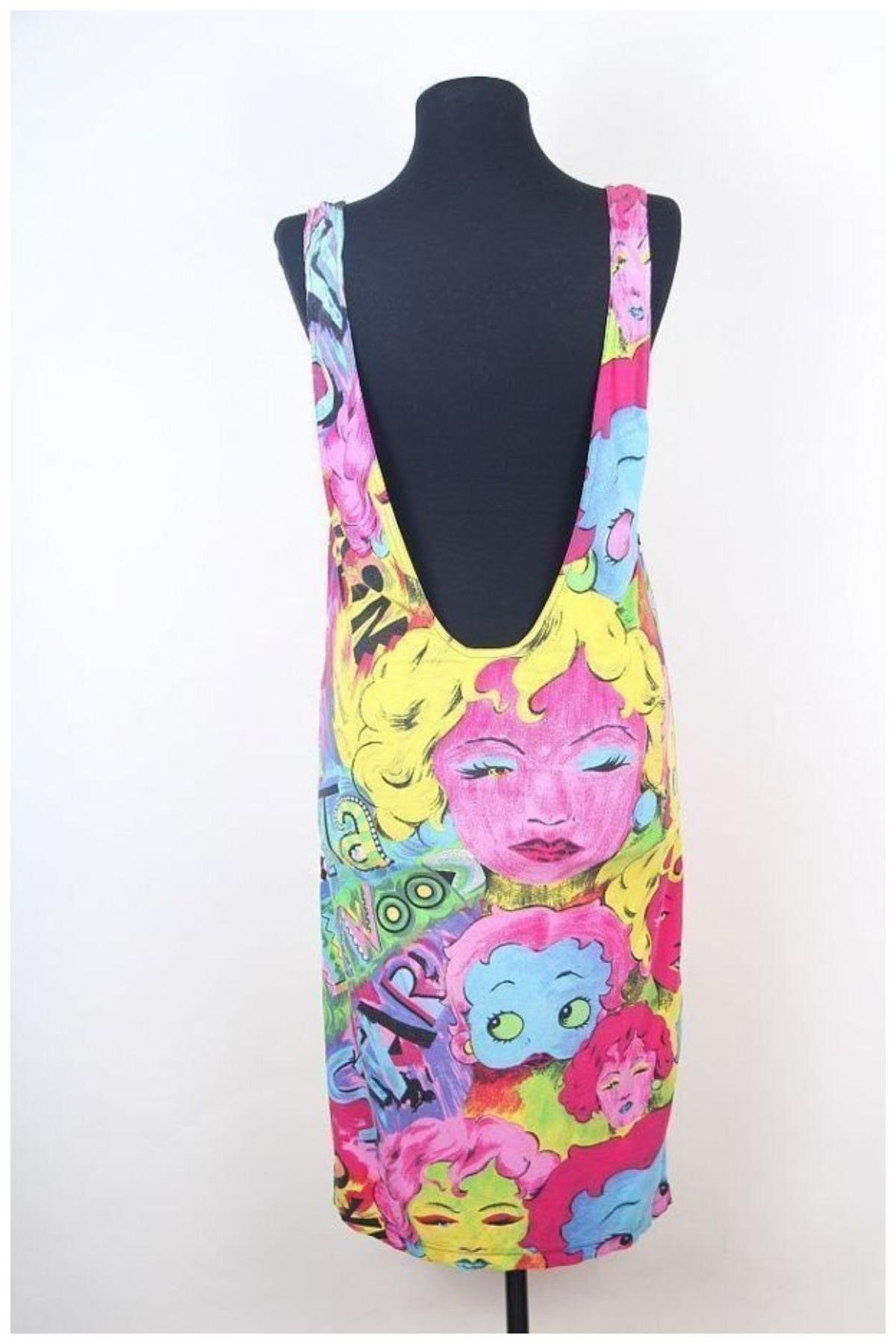 Versace 1991 Marilyn Monroe / Betty Boop Pop Art dress jacket suit For Sale 3