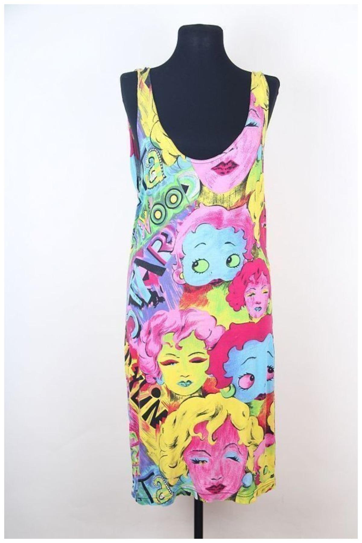 Versace 1991 Marilyn Monroe / Betty Boop Pop Art dress jacket suit For Sale 4