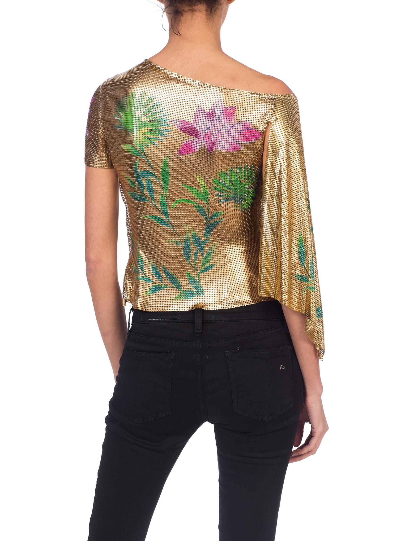 gold one sleeve top