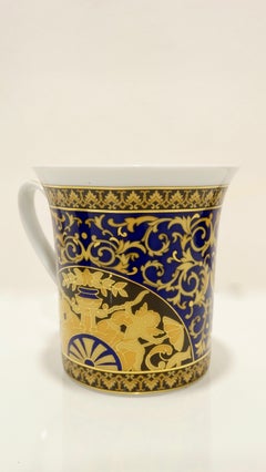 Versace 2000s Medusa Blue Porcelain Mug