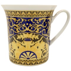 Versace 2000s Medusa Blue Porcelain Mug