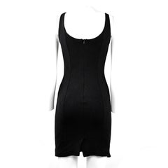 Versace 2000s Medusa Chain Black Dress