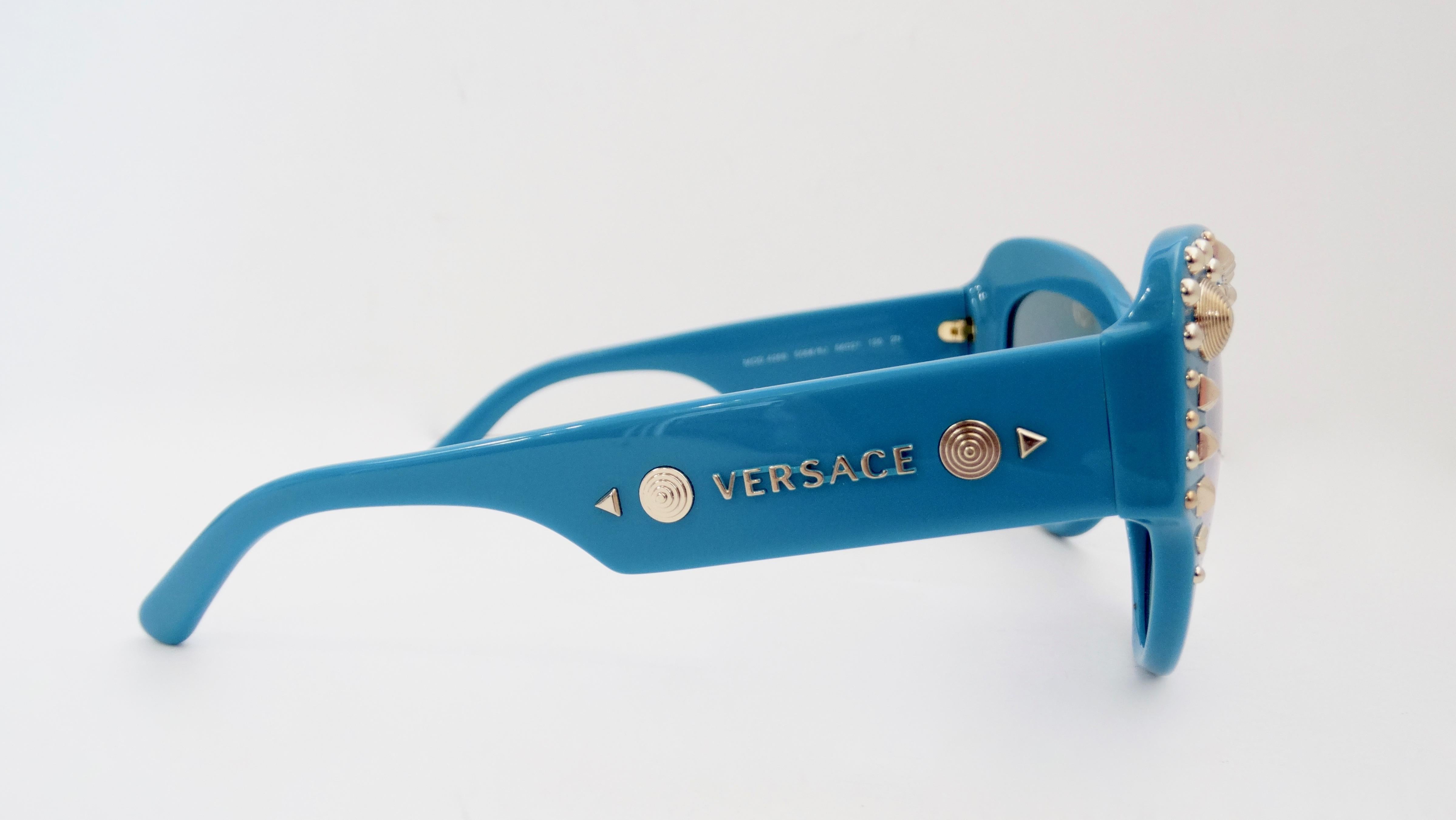 Versace 2000s Studded Cat-Eye Sunglasses 2