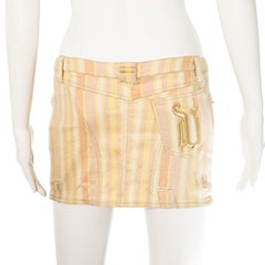 Versace 2003 Lurex Striped Mini Skirt size M
