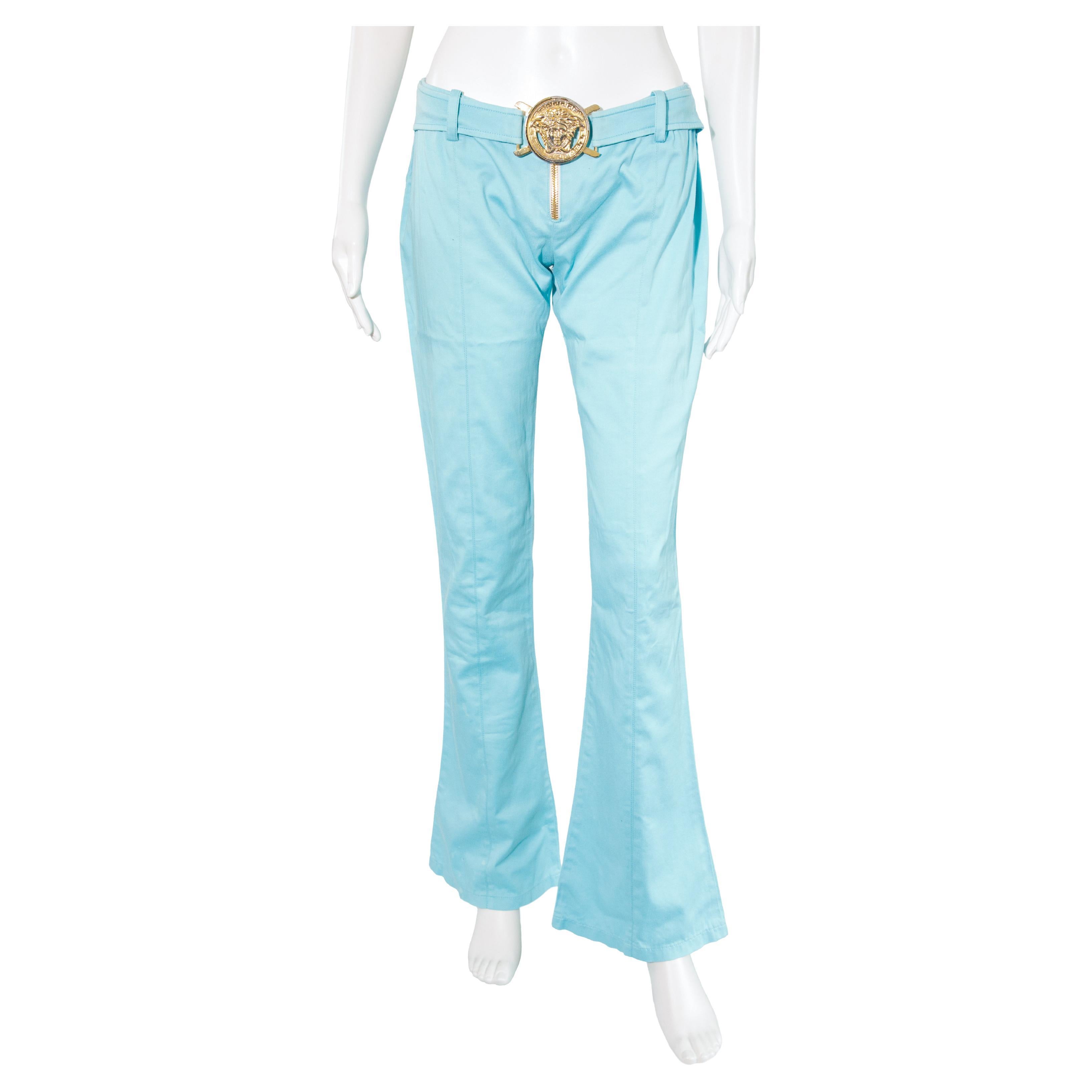 Versace 2005 Buckle Low Rise Trousers size 42