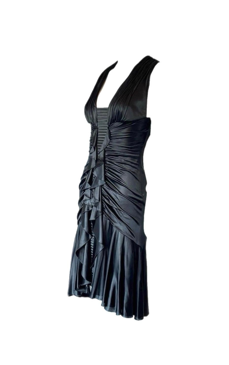 VERSACE 2006 Black Slinky Sexy Dress aso Madonna In Good Condition In Leonardo, NJ