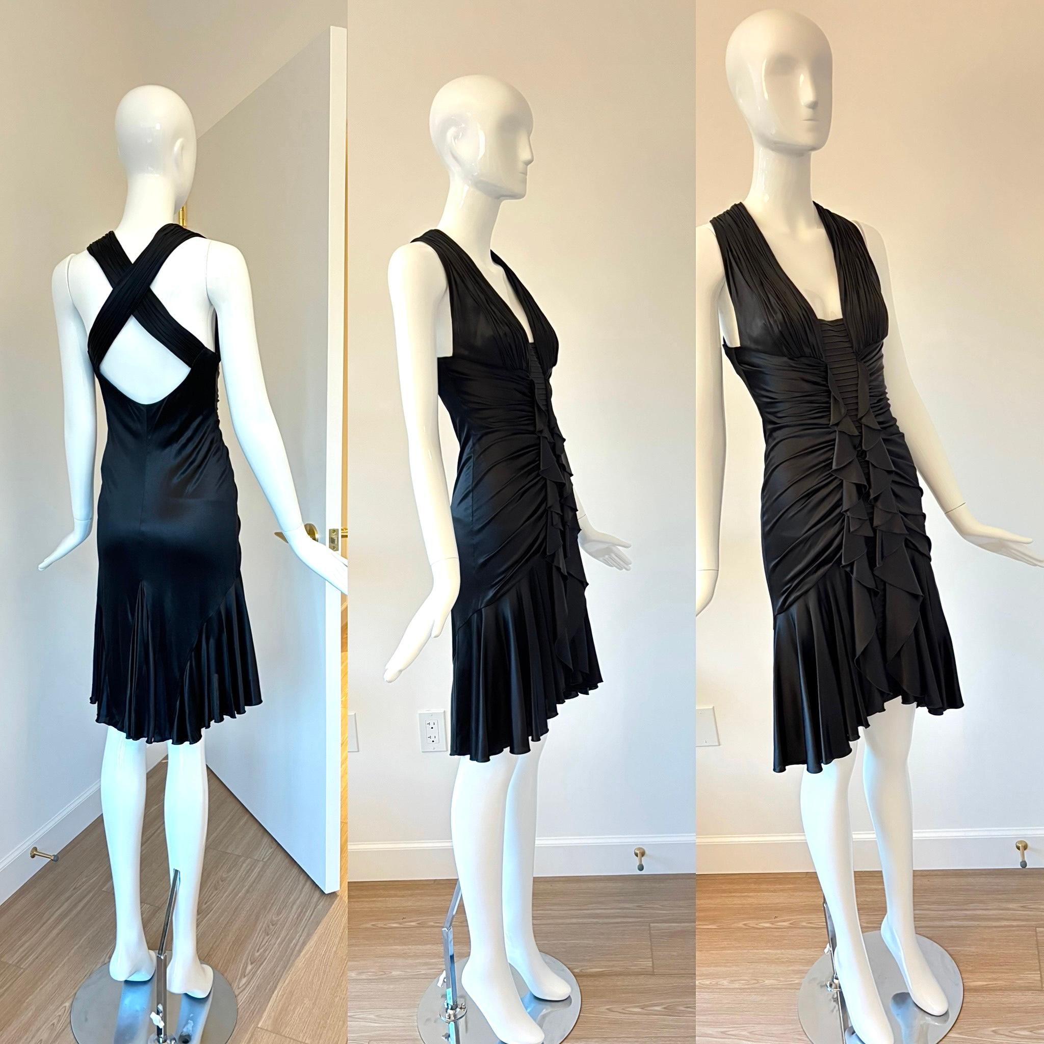 VERSACE 2006 Black Slinky Sexy Dress aso Madonna 2