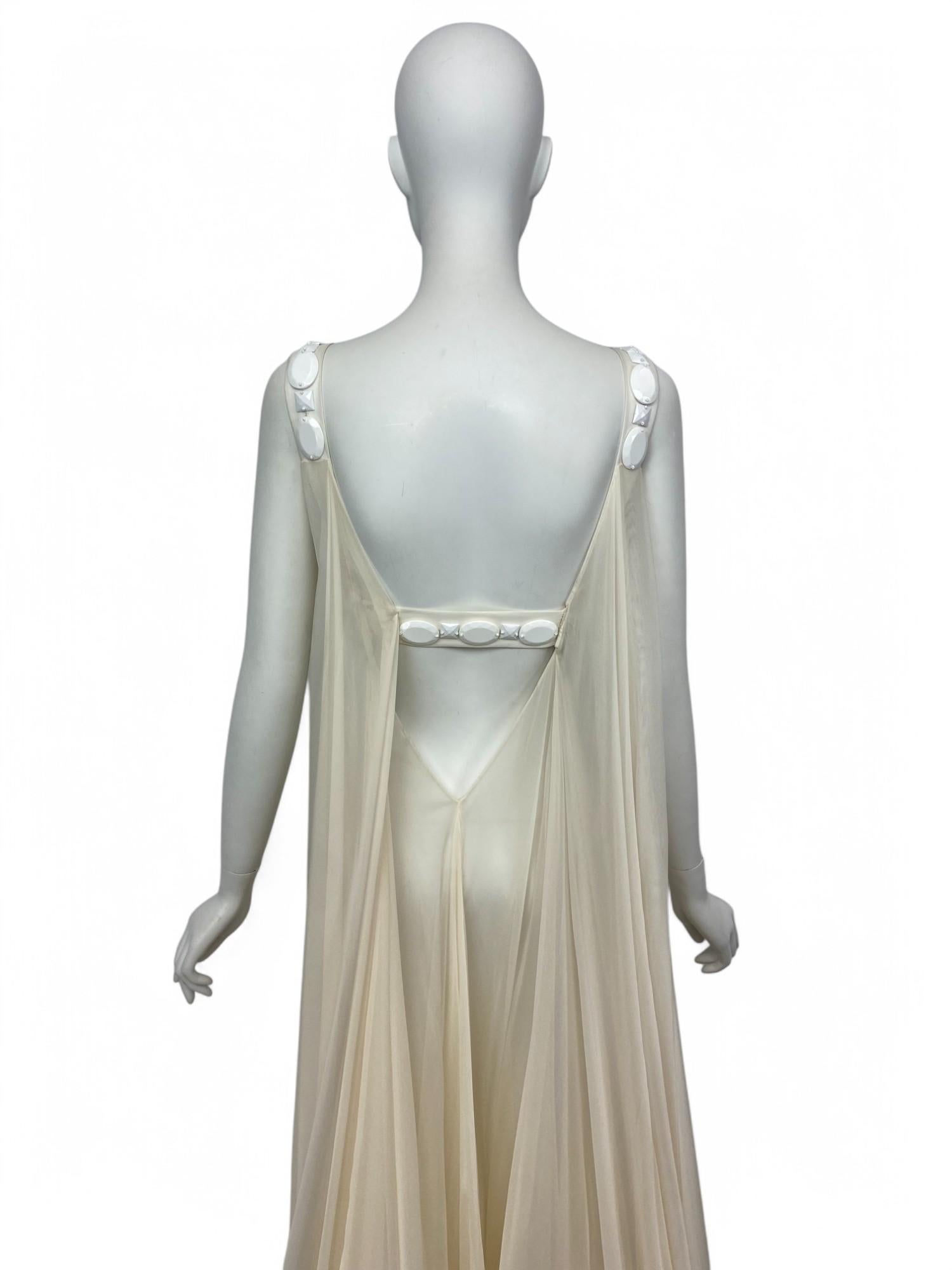 Versace F/W 2007 Finale Look Silk Goddess Evening Gown IT 38, NWT For Sale 2