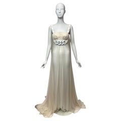 Versace F/W 2007 Finale Look Silk Goddess Evening Gown IT 38, NWT