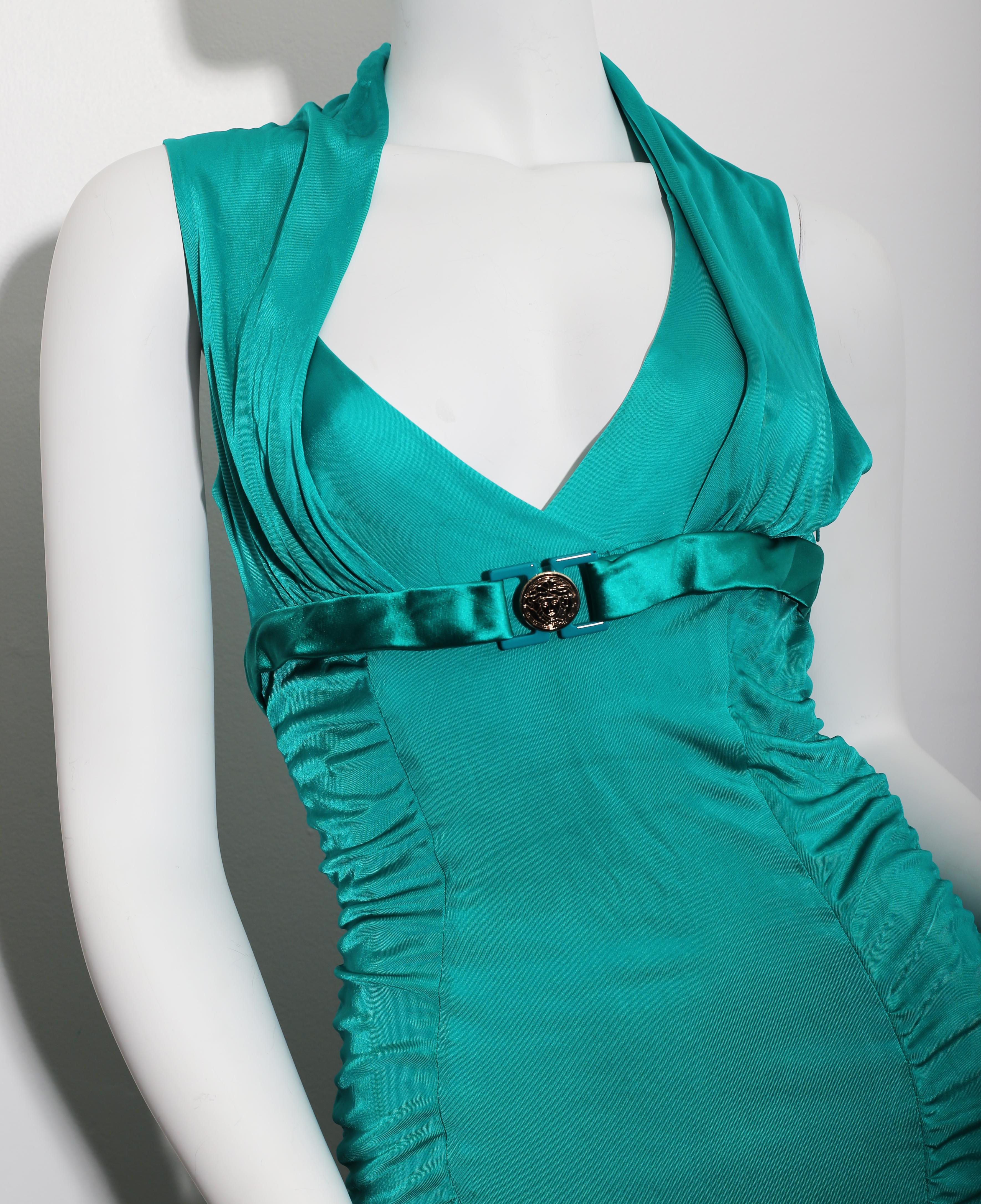 versace emerald green dress