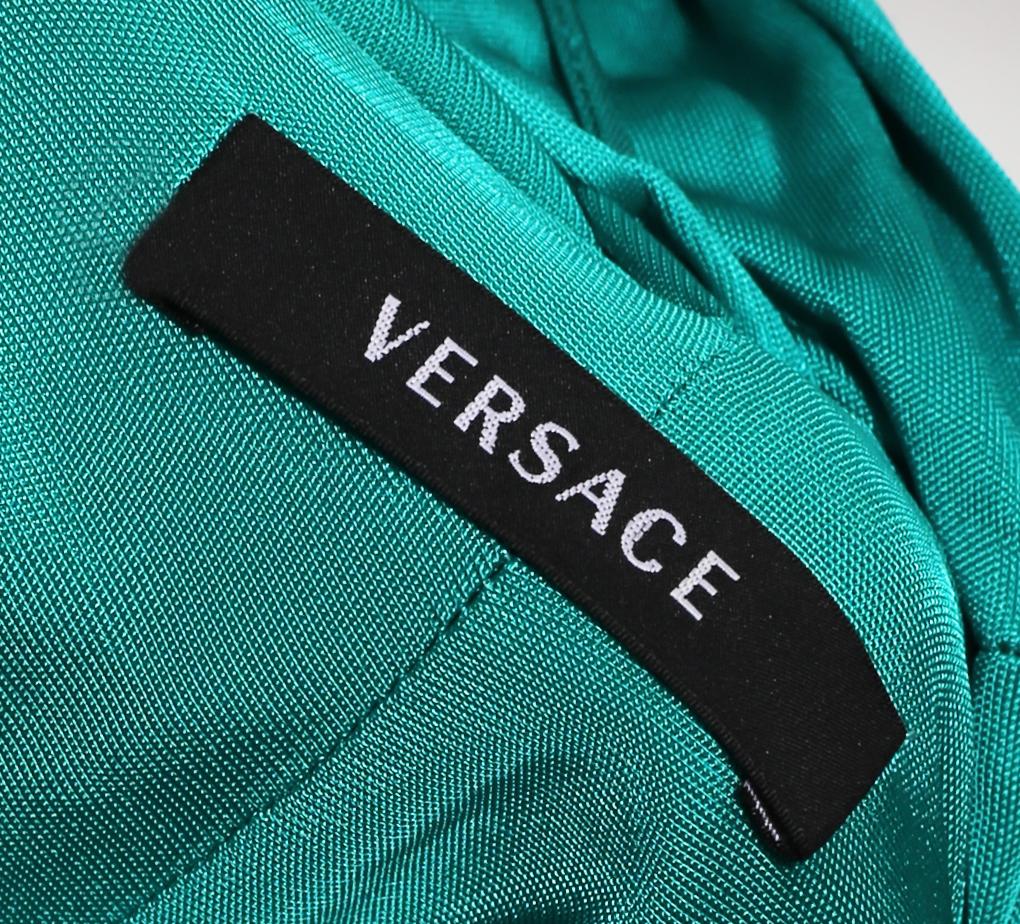 Versace 2011 Green Medusa Collection  Bustier cocktail Dress For Sale 1