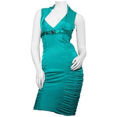 Versace 2011 Green Medusa Collection  Bustier cocktail Dress