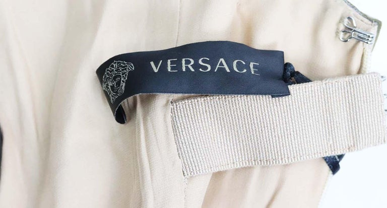 Women's Versace 2012 Chainmail and Silk Satin Mini Dress IT 38 UK 6 For Sale