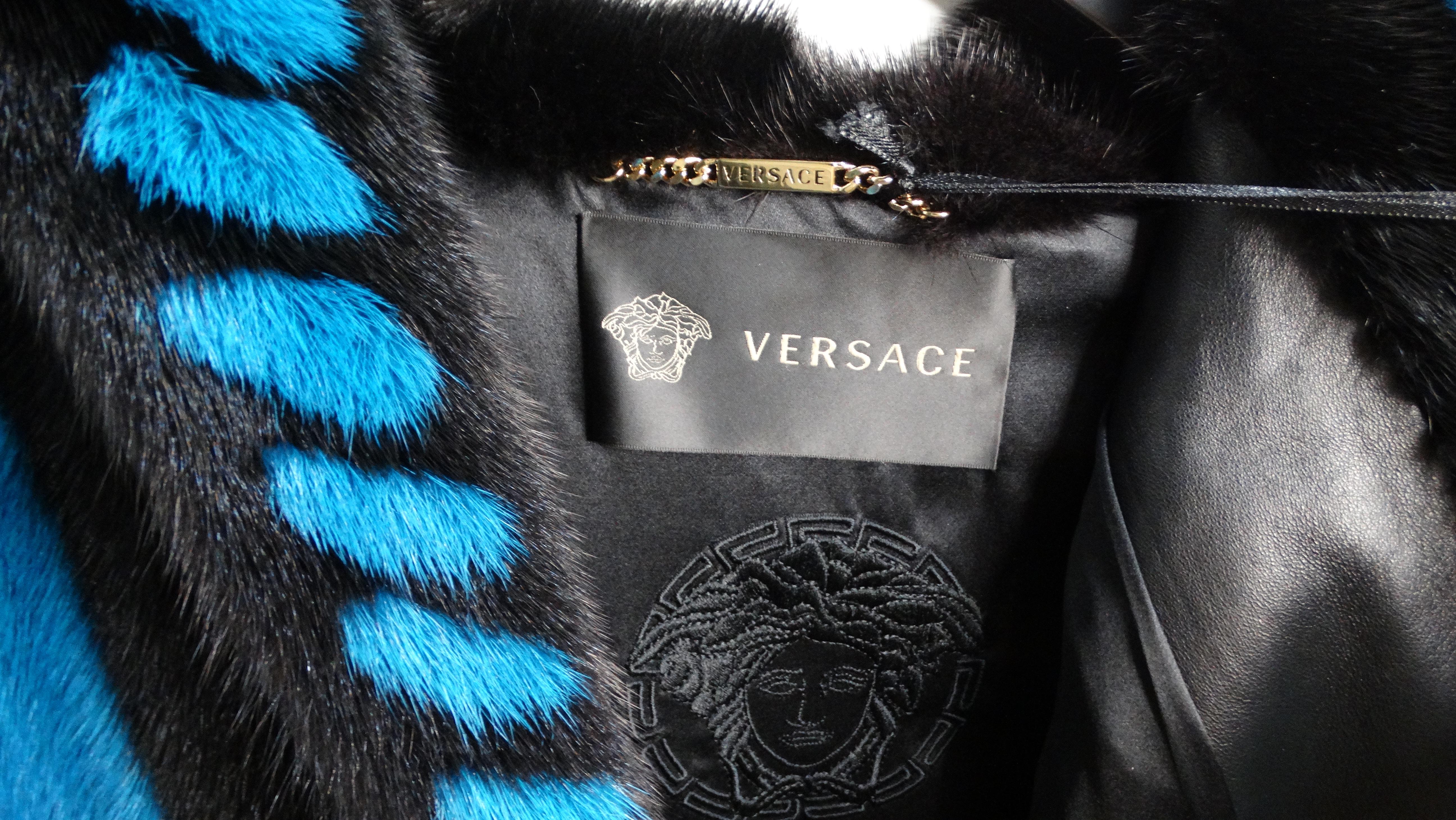 Look passerella Versace 2014 #27 Cappotto in pelliccia di visone in vendita 10