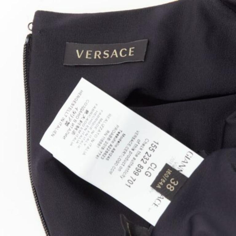 VERSACE 2018 Tribute gold Medusa Barocco long sleeve bodysuit top IT38 XS For Sale 3
