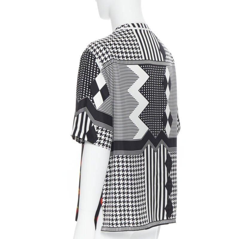 VERSACE 2019 100% silk Double Love Heart geometric baseball shirt EU40 L For Sale 1