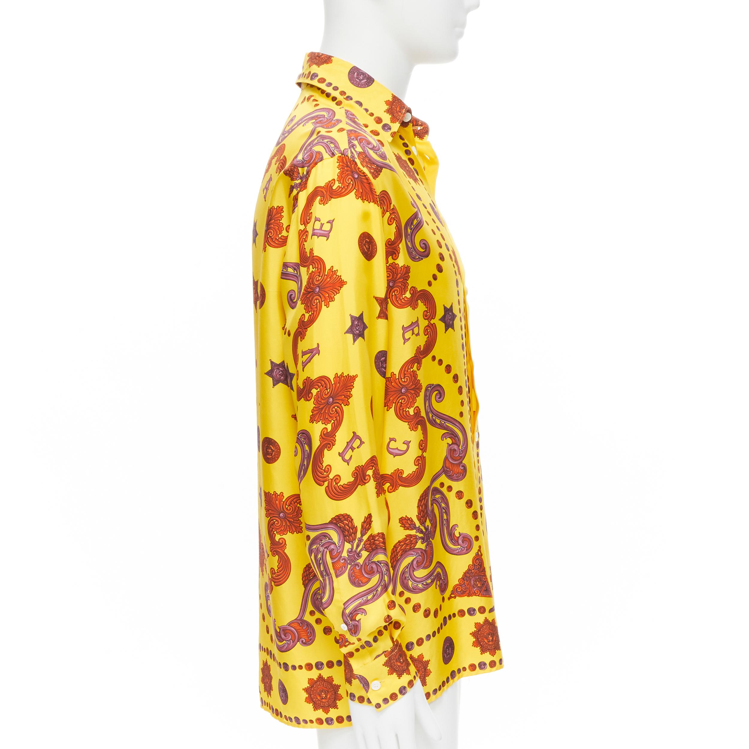 buttercream silk versace shirt