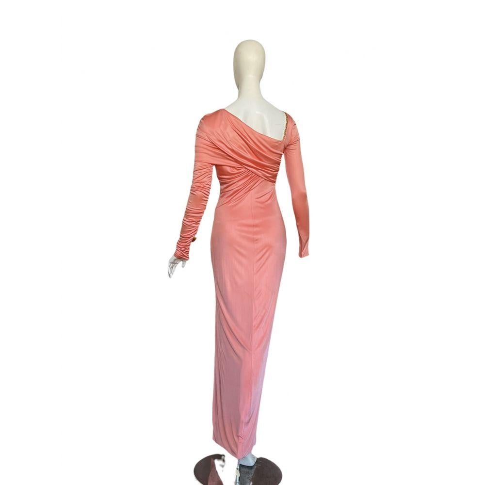versace peach dress