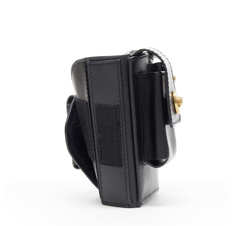 VERSACE 2019 Runway black gold Medusa multipocket harness arm bag Rare 1