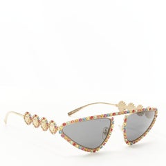 VERSACE 2019 Runway Signature Medusa rhinestone crystal sunglasses Rare