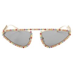 VERSACE 2019 Runway Signature Medusa rhinestone crystal sunglasses Rare