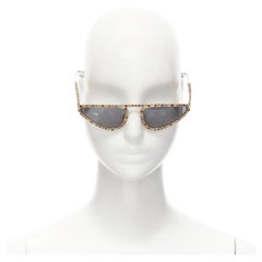 VERSACE 2019 Runway Signature Medusa rhinestone crystal sunglasses Rare