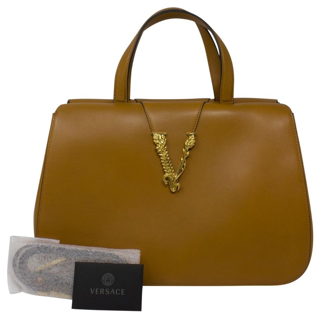 Versace 2019 Virtus Tote Bag w/ Strap In Excellent Condition For Sale In Atlanta, GA
