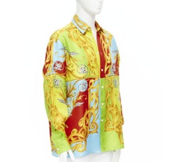 VERSACE 2020 Barocco Acanthus Pop Print Limited silk shirt EU38 XS