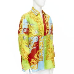 VERSACE 2020 Barocco Acanthus Pop Print Limited silk shirt EU39 S