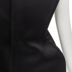 VERSACE 2020 black strapless corseted fitted mini party dress IT40 S