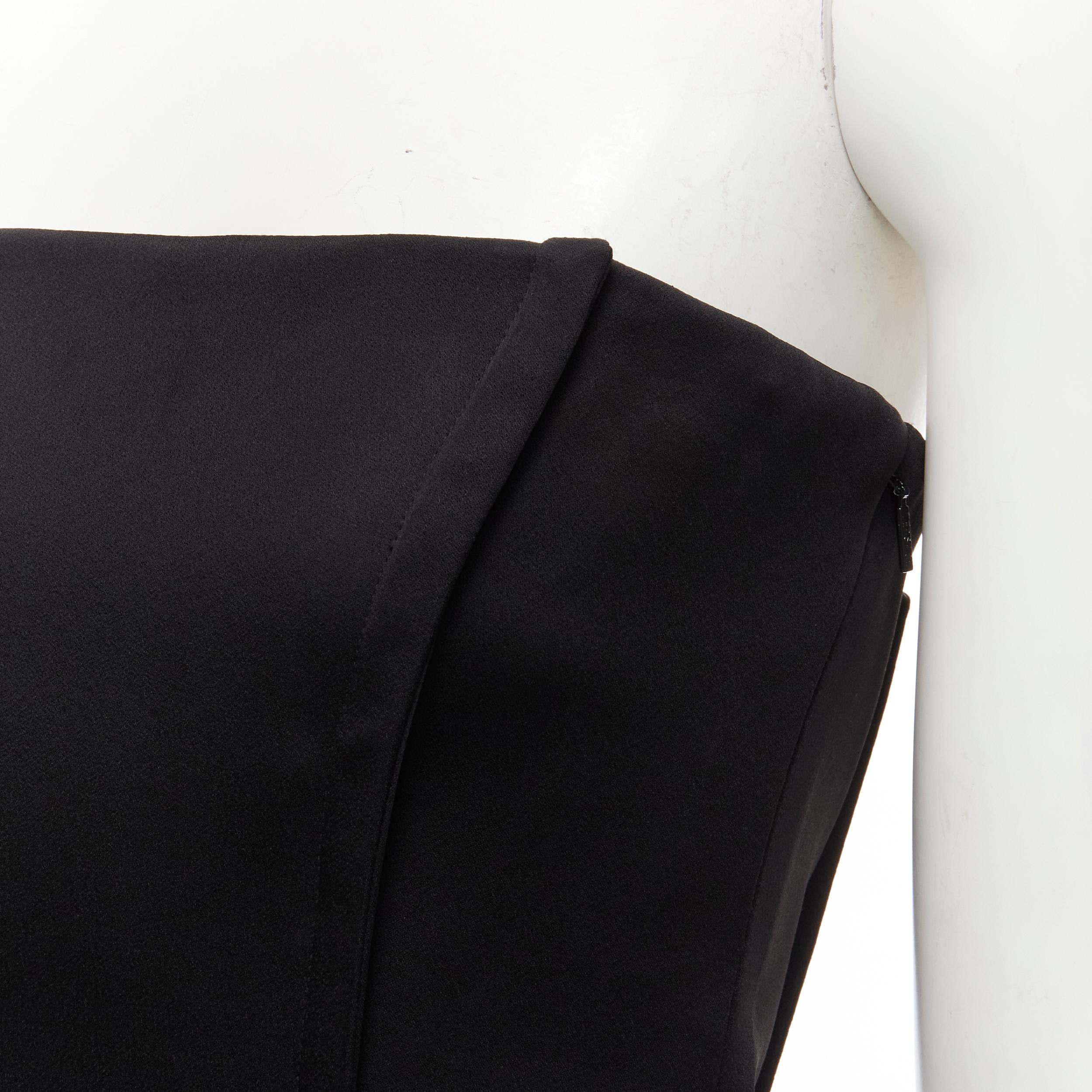 VERSACE 2020 black strapless corseted fitted mini party dress IT40 S For Sale 2