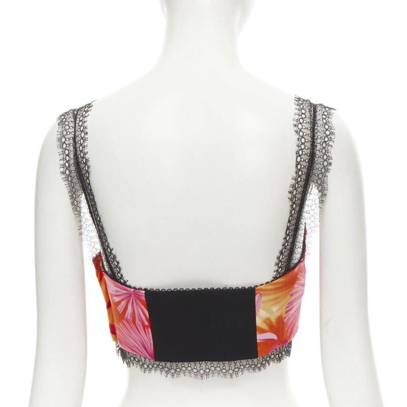Women's VERSACE 2020 Iconic JLo Jungle print pink tropical bralette IT36 XXS For Sale