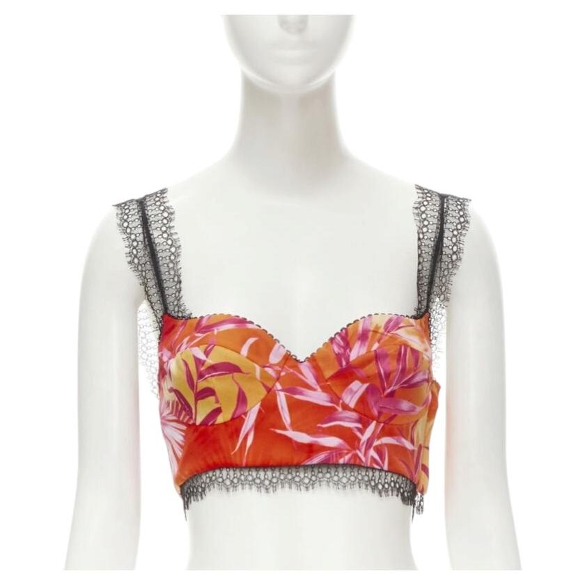 VERSACE 2020 Iconic JLo Camiseta con estampado de jungla rosa tropical IT36 XXS en venta